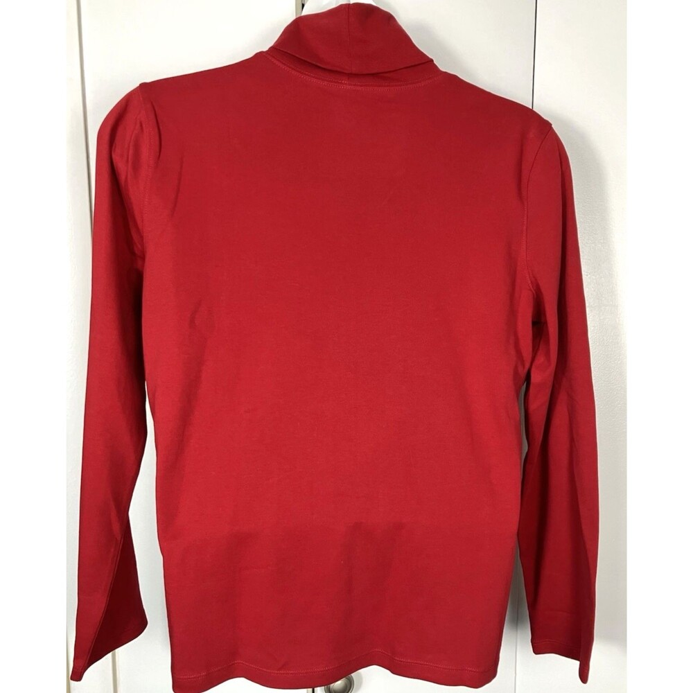 NWT St Johns Bay Womens Red Turtleneck Top Long Sleeve Size  XL - Picture 5 of 5
